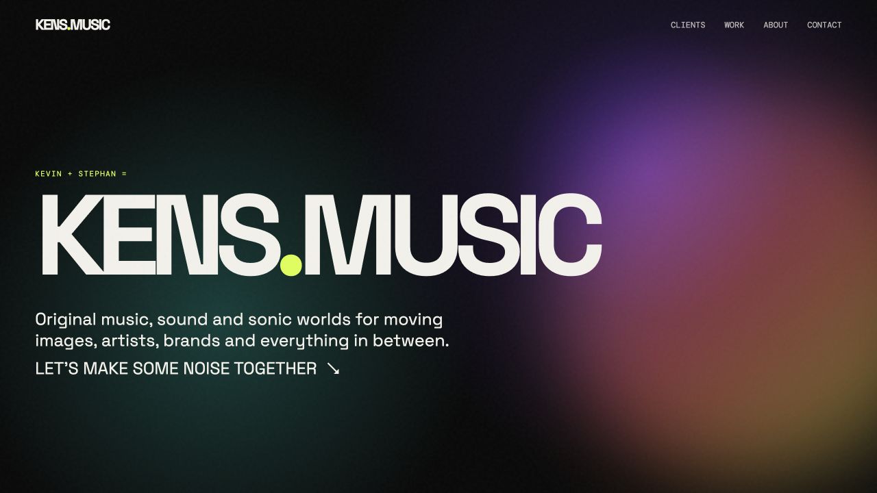 De KENS.MUSIC website: original music, sound and sonic worlds